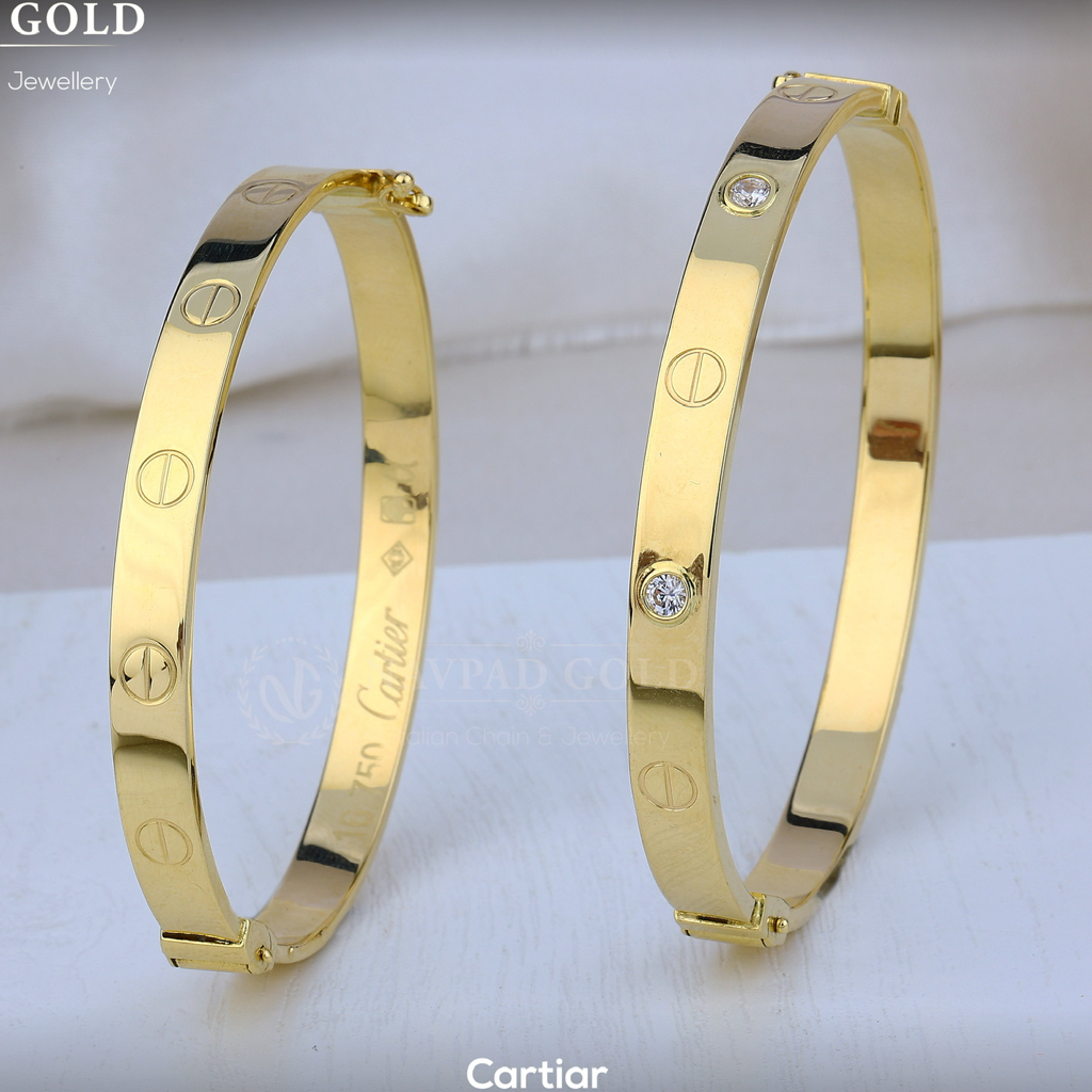 Bangles & Bracelets | Cartier Pattern Bracelet Gold Color | Freeup