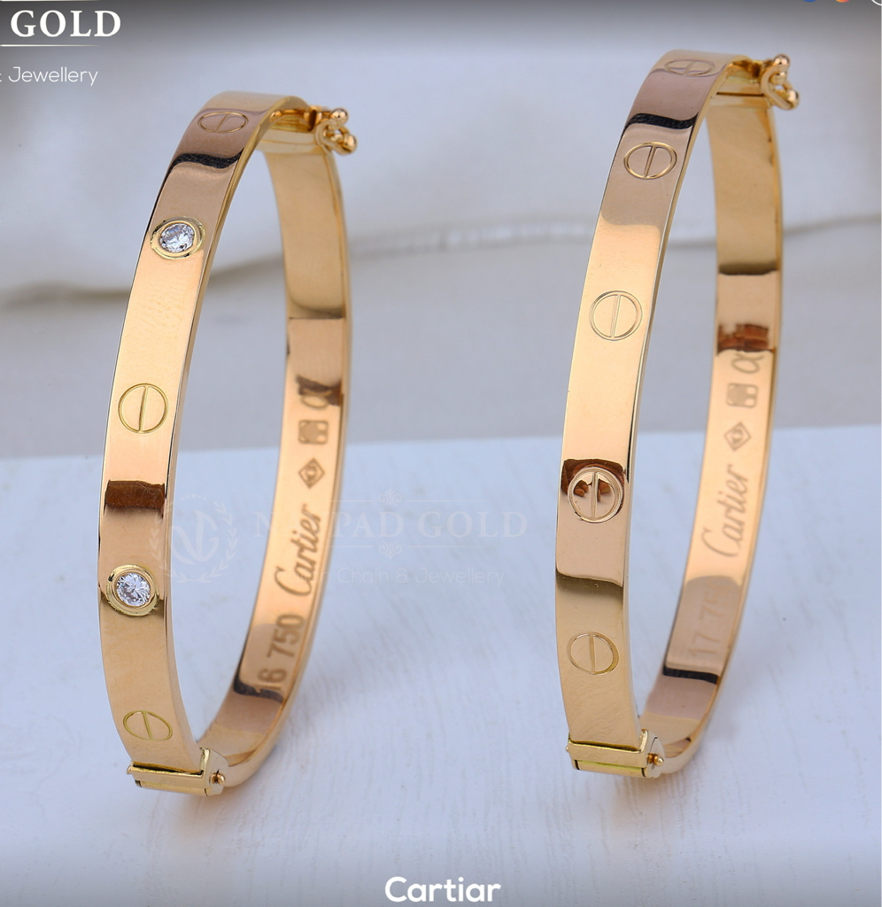 Buy 18Kt Men's Cartier Gold&Leather Bracelet 492VA2191 Online from Vaibhav  Jewellers